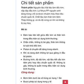Xi Lanh 20cc. 1 cây