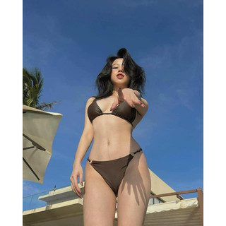 Bikini nâu tây hàng thiết kế cao cấp