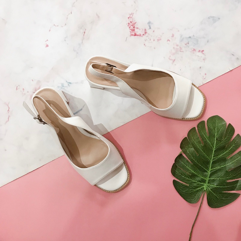 Sandal dal nữ cao gót 6cm da microfiber mềm êm siêu bền deế khâu chắc chắn -  sandal che khuyết điểm