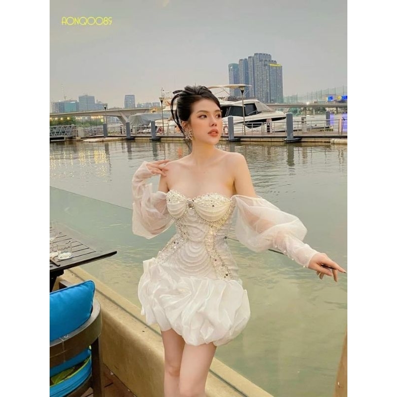 ✨ Đầm body bèo kết pha lê đính đá✨ HÌNH THẬT
