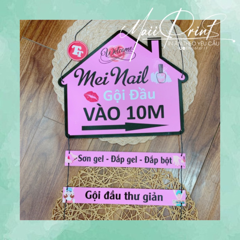 🍀🍀 BẢNG HIỆU GỖ DÁN DECAL kt 30x40CM, TREO CỬA 4 THANH GỖ DÁN DECAL IN THEO YÊU CẦU🍀🥰