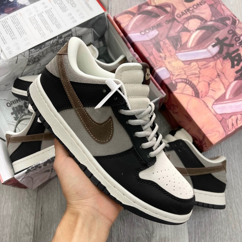 GIÀY THỂ THAO SB DUCK OTOMO NÂU CAFE SC , GIẦY SNEAKER NAM NỮ TRẮNG SỮA VỆT XÁM NÂU DA LỘN HOT