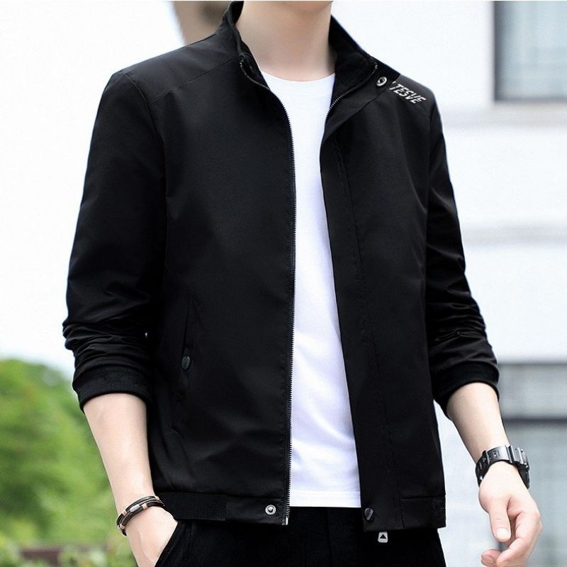 Áo khoác gió cổ đứng thời trang công sở dành cho nam có hình phản quang có video