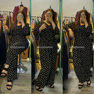 [virusplussize]jumsuit bigsize VIOLETA