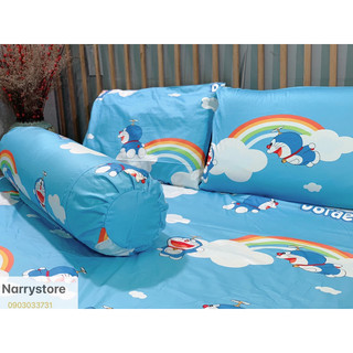 [Đủ size] Bộ ga gối cotton Hàn Quốc họa tiết cho bé trai bé gái