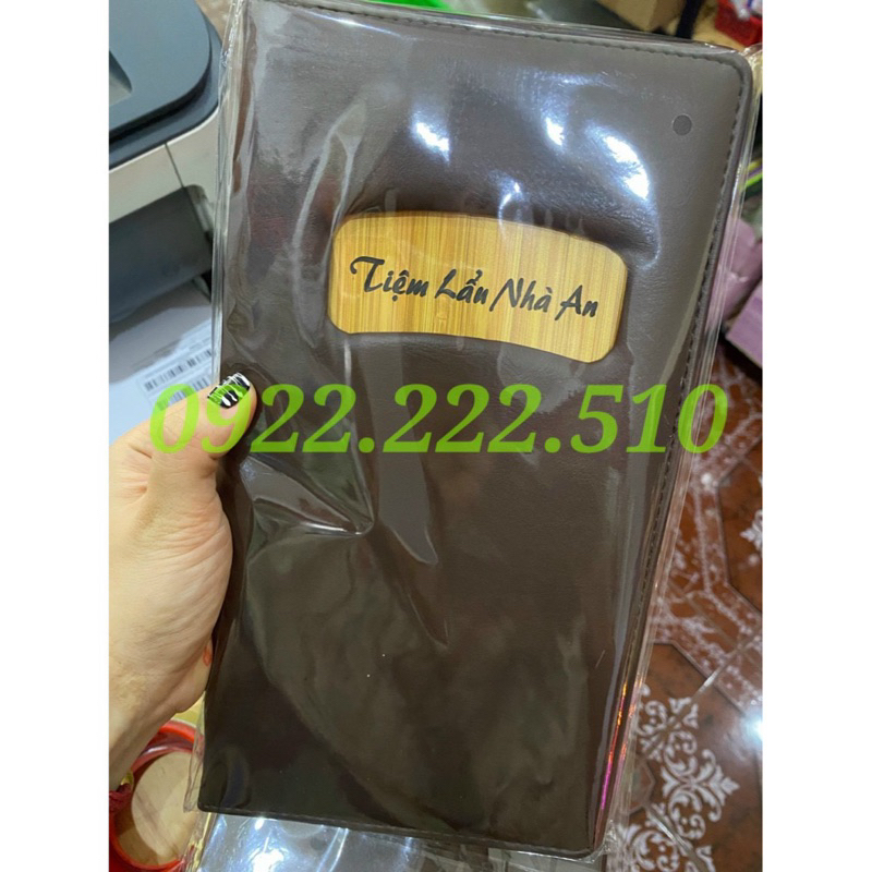 CUỐN BÌA MENU BÌA DA 10-20 LÁ