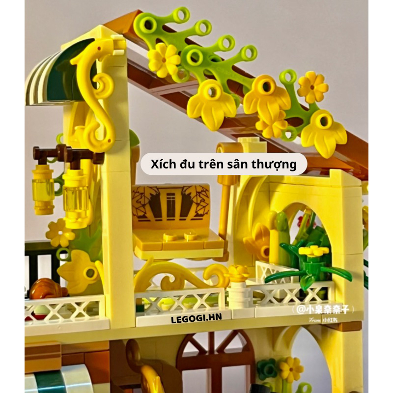 Đồ chơi xếp hình Legogi NHÀ CAFE GẤU Teddy Bear 1381 mảnh Inbrixx 881101 mô hình trang trí trưng bày decor quà tặng