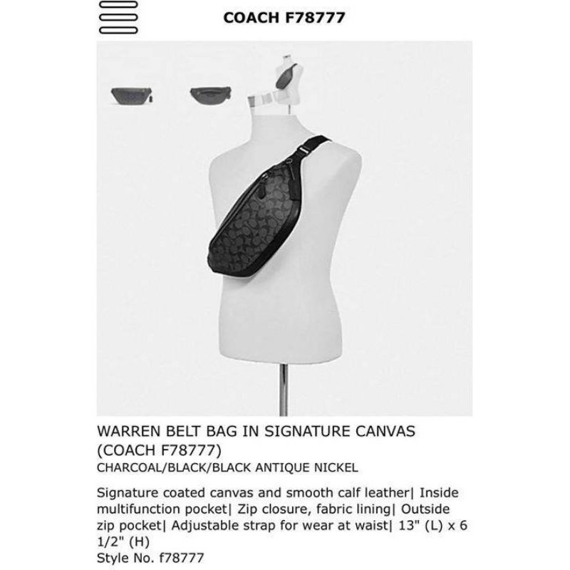 Túi bao tử Coach da thật xịn xò