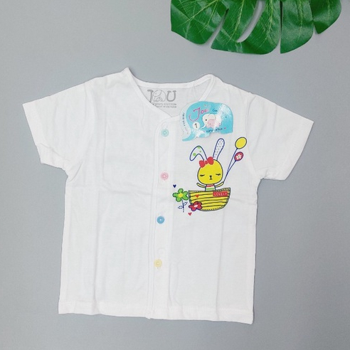 Áo Sơ Sinh Jou, Áo Tim Jou Tay Ngắn Cúc Giữa 100% Cotton Cho Bé Từ Sơ Sinh - 10 Kg