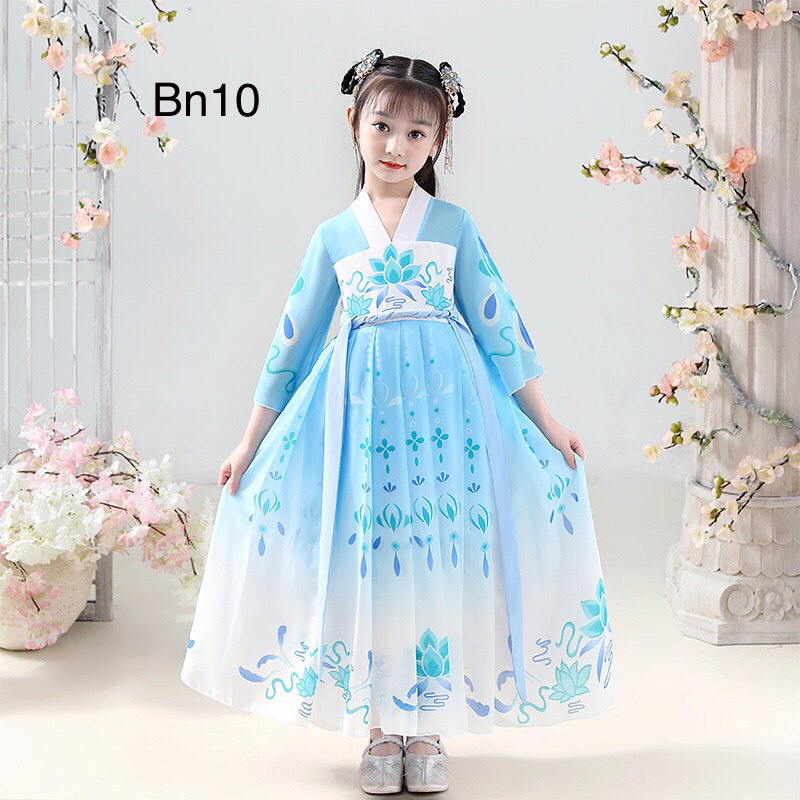 Bộ Hán Phục Phong Cách Trung Hoa Xinh Xắn Dành Cho Bé Gái