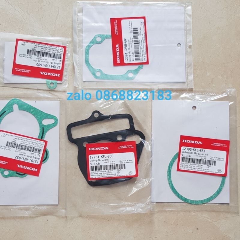 Tách lẻ bộ gioăng xe Dream Việt, wave alpha nhỏ, wave RS100, cá 100 Honda