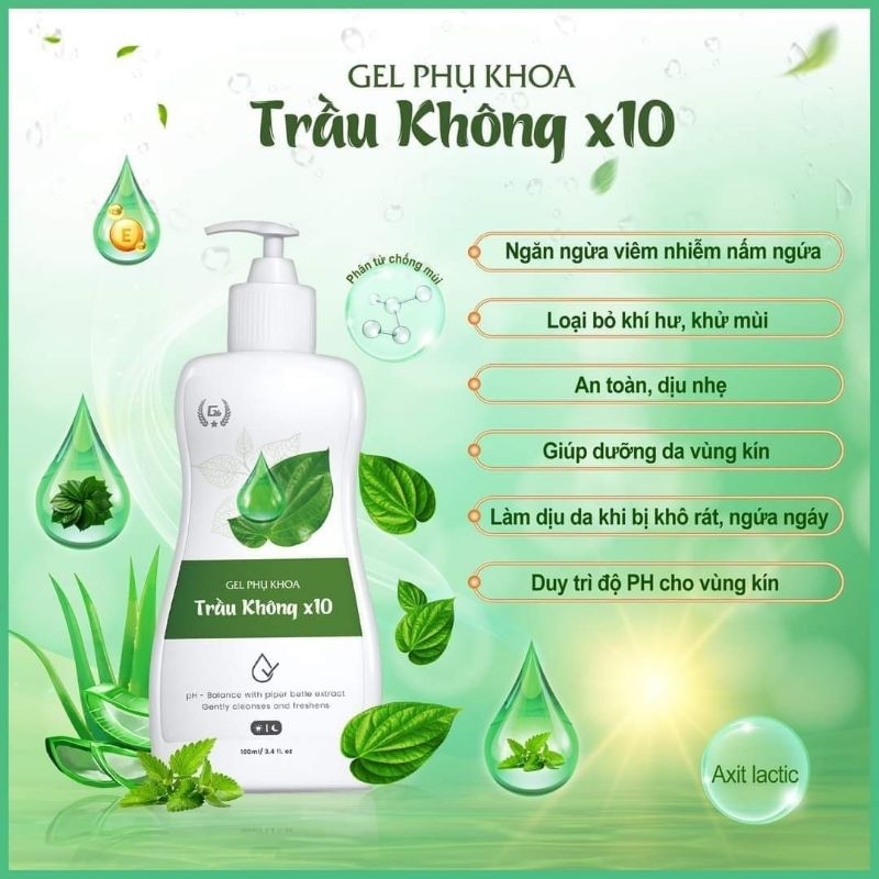 GEL TRẦU KHÔNG x10 Sạch Viêm Thơm Tho cả ngày