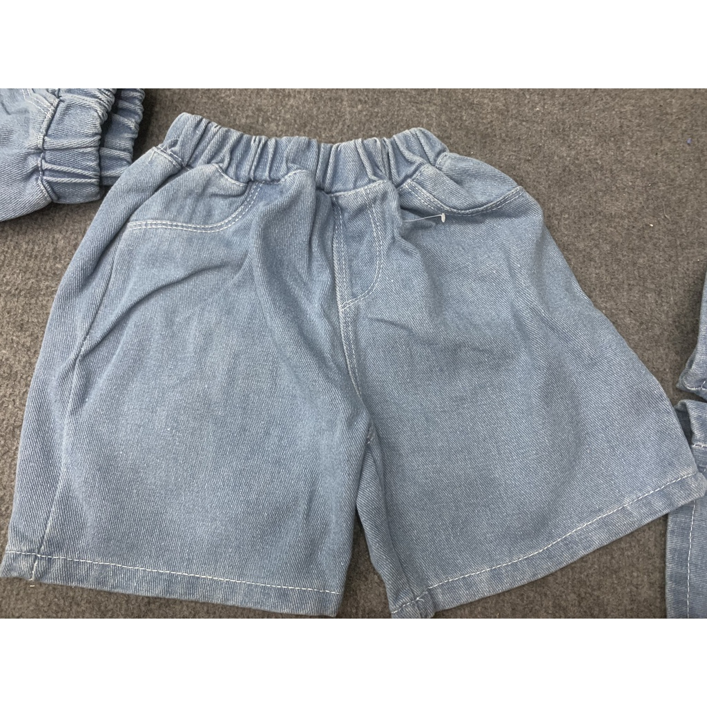 Bộ Áo Phông Cộc Tay Doreamon Quần Jean Đùi Cao Cấp Cho Bé Trai Và Bé Gái Từ 7Kg Đến 28Kg Chaarlie Kids