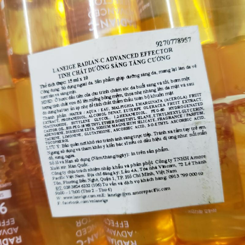 Tinh chất làm đều màu da giảm thâm Laneige Radian C