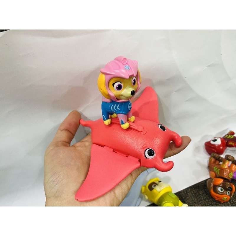 Đồ chơi Paw Patrol: Set 12 nhân vật chó cứu hộ và biển Aqua Pups có công năng