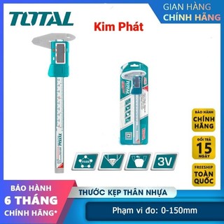 Thước kẹp điện tử total tmt331501, thước cặp thân nhựa phạm vi đo: 0-150mm- chính hãng