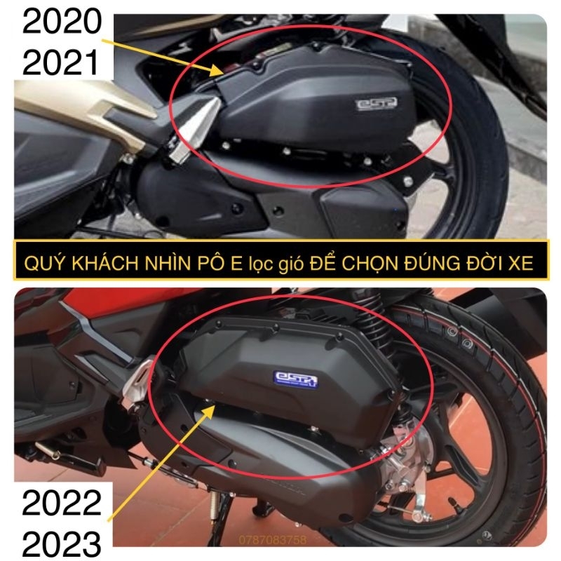 Baga AB Airblade  Ibox, Sơn Đen, Titan 10 LY air blade 2013-2015,16-2019, 2020-2021,air blade 2022-2023