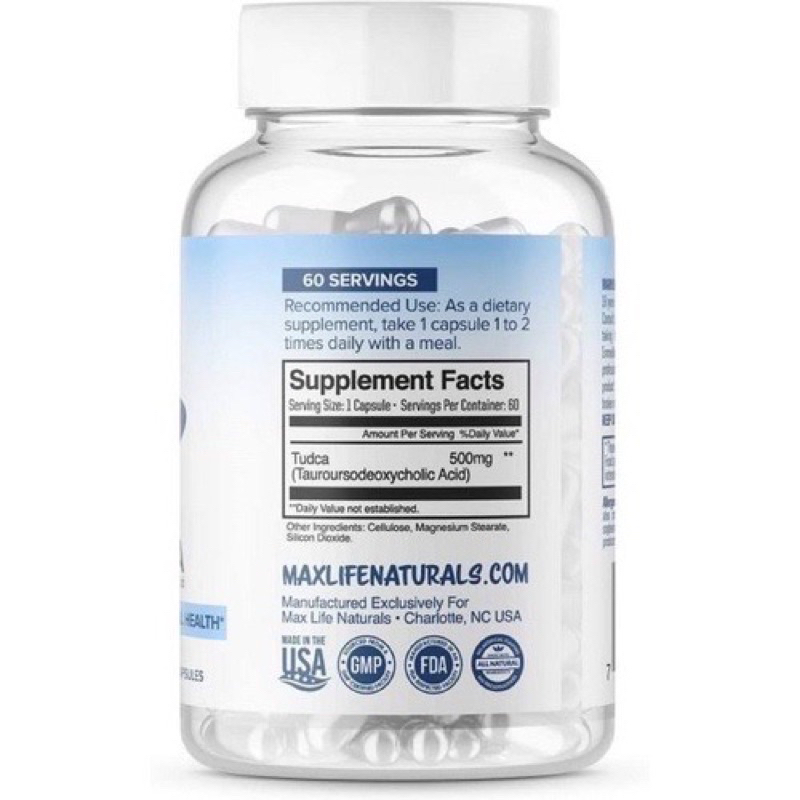Maxlife Naturals Tudca 500mg 60 Viên