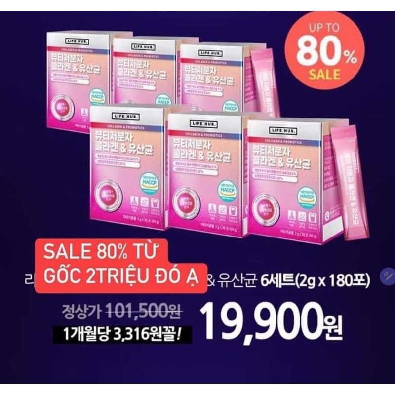 COLLAGEN & PROBIOTICS - LIFE HUB CHÍNH HÃNG DATE MỚI 2025 đủ bill