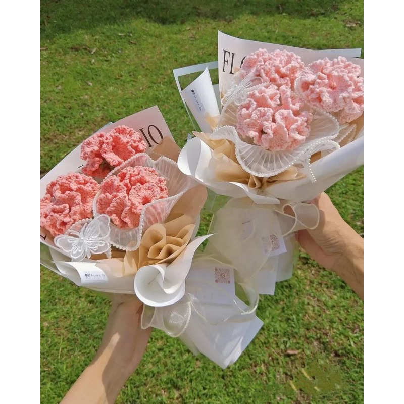 HOA CẨM CHƯỚNG LEN HANDMADE tặng người yêu sinh nhật lễ 8/3, 20/10, 14/2 có gói bó theo yêu cầu
