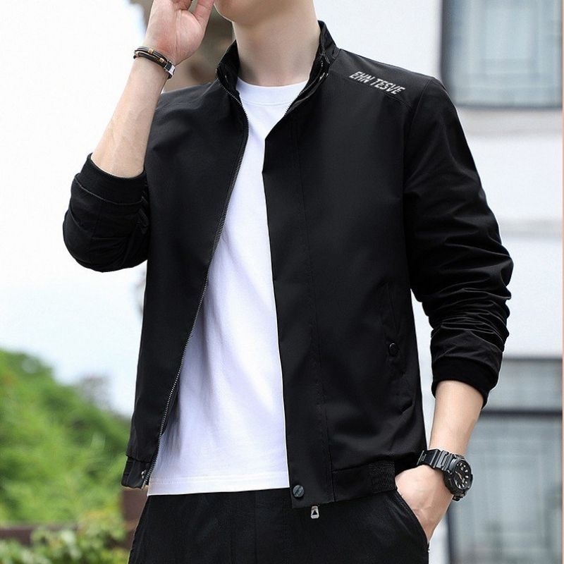Áo khoác gió cổ đứng thời trang công sở dành cho nam có hình phản quang có video