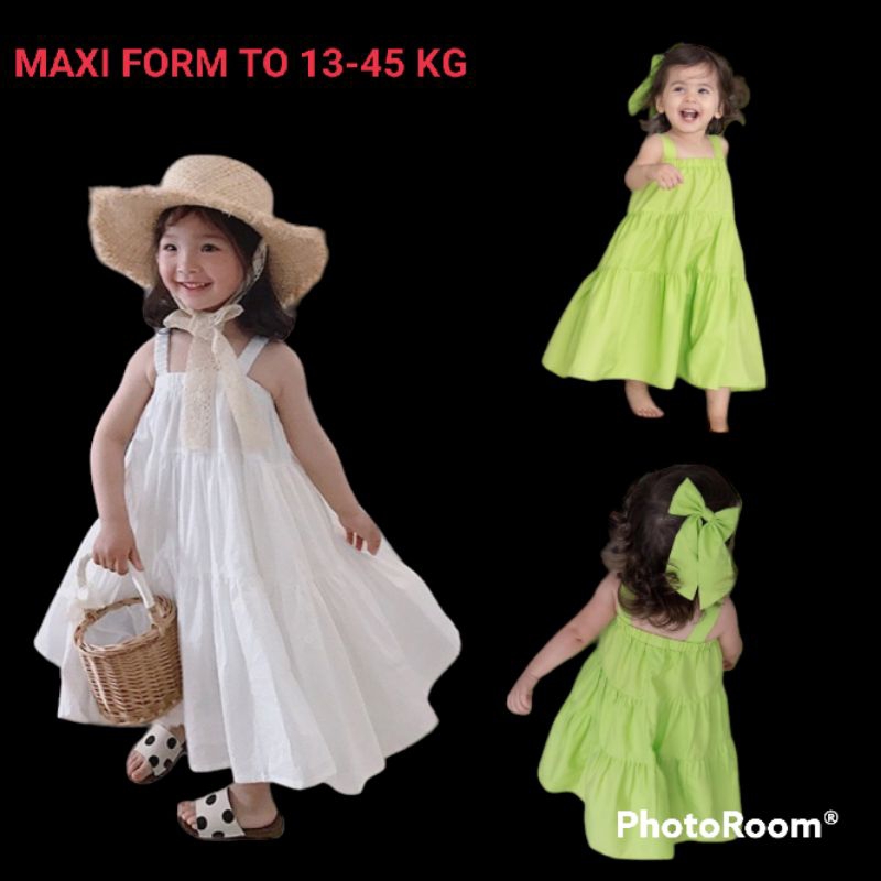 ĐẦM VÁY ĐI CHƠI 2 DÂY MAXI XÒE RỘNG VẢI NHẬP MỀM MẠI VÀ THOÁNG MÁT BÉ GÁI HAIVANCO cho bé 13 đến 40 kg