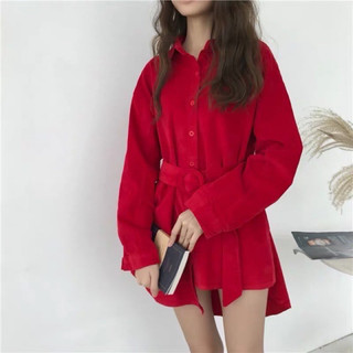 NEWTAG ĐẦM KHOÁC SƠMI ĐỎ