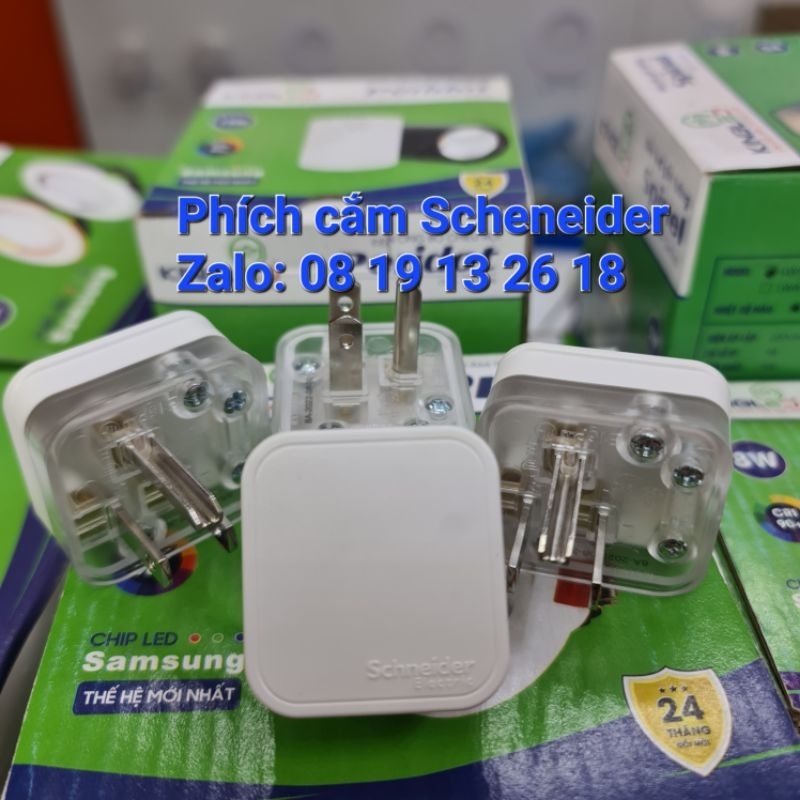 Phích cắm 3 chấu 16A Schneider mã E16P, và phích 2 chấu 10A mã U418T2_C5