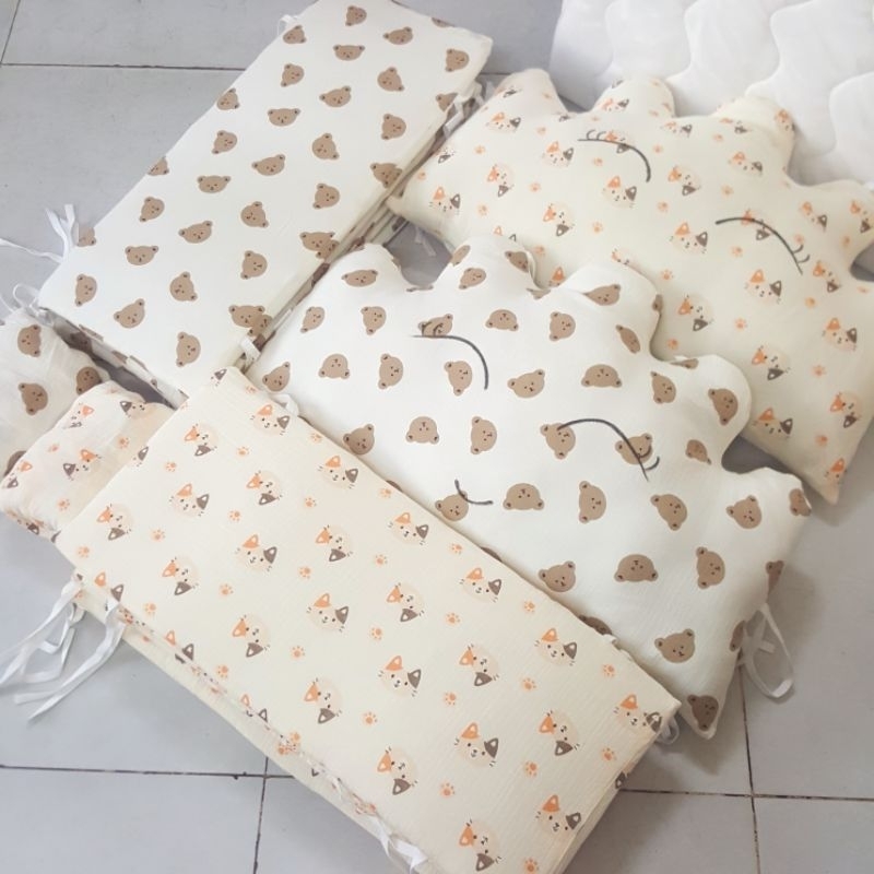 Bộ quay đầu bông muslin 62x114