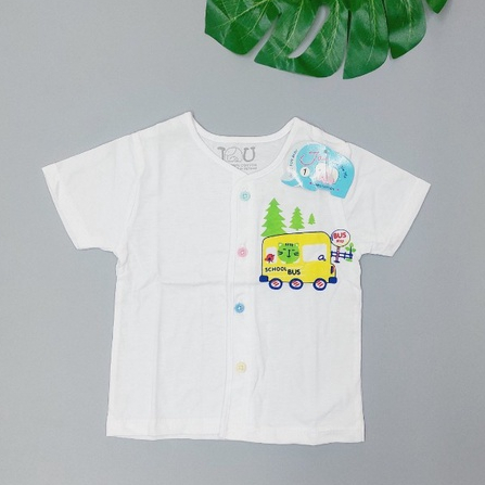 Áo Sơ Sinh Jou, Áo Tim Jou Tay Ngắn Cúc Giữa 100% Cotton Cho Bé Từ Sơ Sinh - 10 Kg