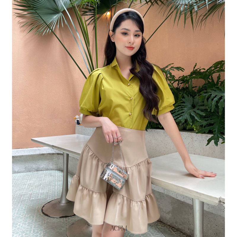 Amery Shirt / Áo sơ mi thiết kế vạt cong