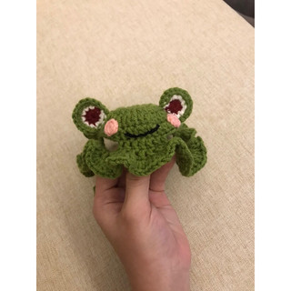 Mũ ếch len cho thú cưng handmade