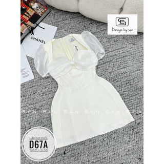 Đầm nơ phối D67A