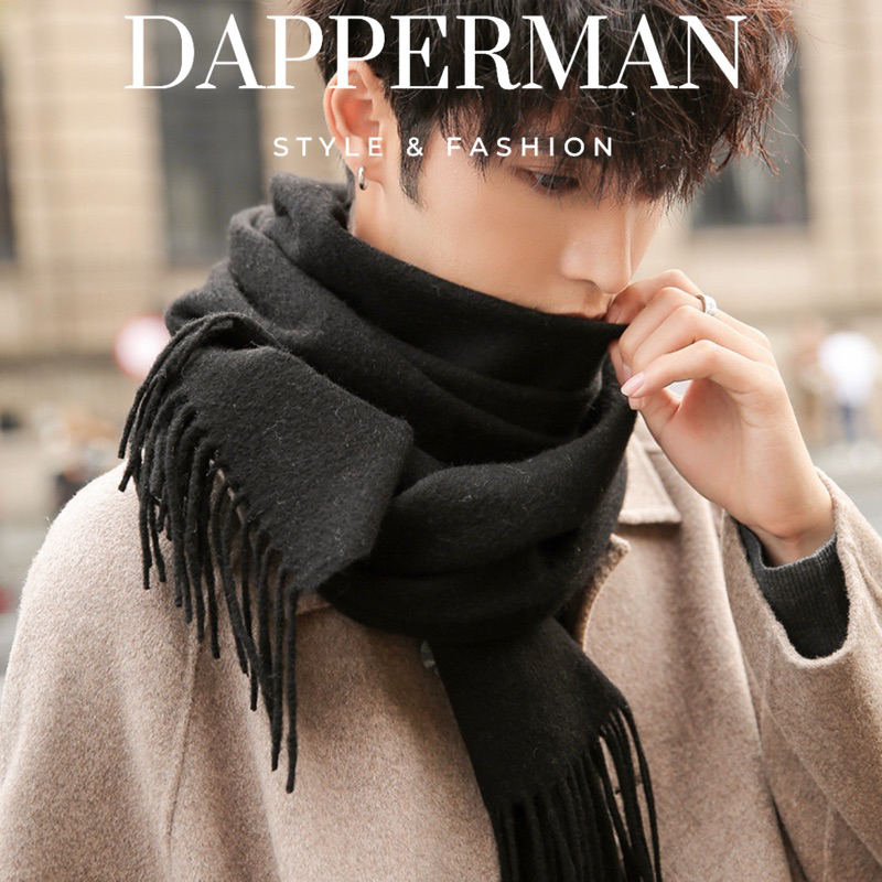 Khăn len Cashmere giữ ấm unisex màu trơn cực mịn, khăn quàng cổ ấm áp đi Đà Lạt, Sapa