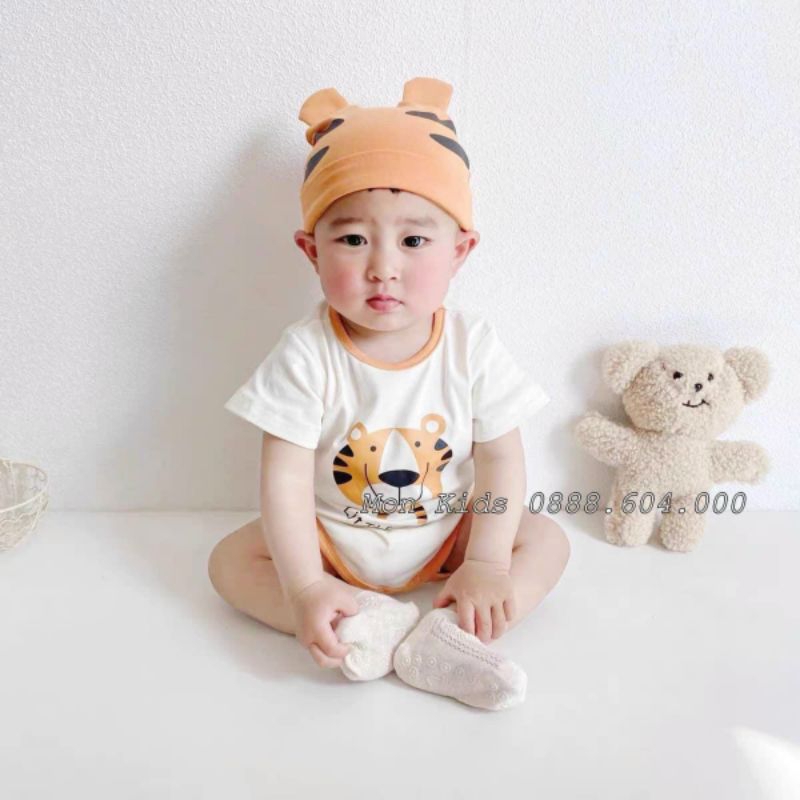 Bộ Body hình thú- Body Chíp cho bé từ 4-12kg chất cotton mềm mịn co dãn thấm hút mồ hôi tốt