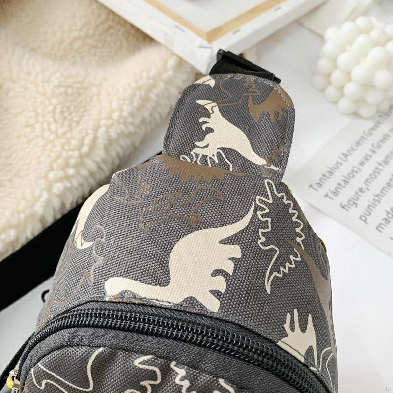 Túi Đeo Chéo In Họa Tiết Khủng Long Hoạt Hình Đáng Yêu Cho Mẹ Và Bé H.B