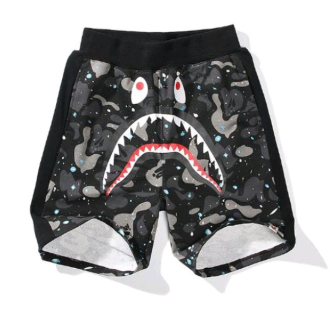 Short Bape Shark Galaxy SS22, Quần Đùi Bape Cá Ngáo, Quần Ngố Bape Cá mập chất liệu Cotton