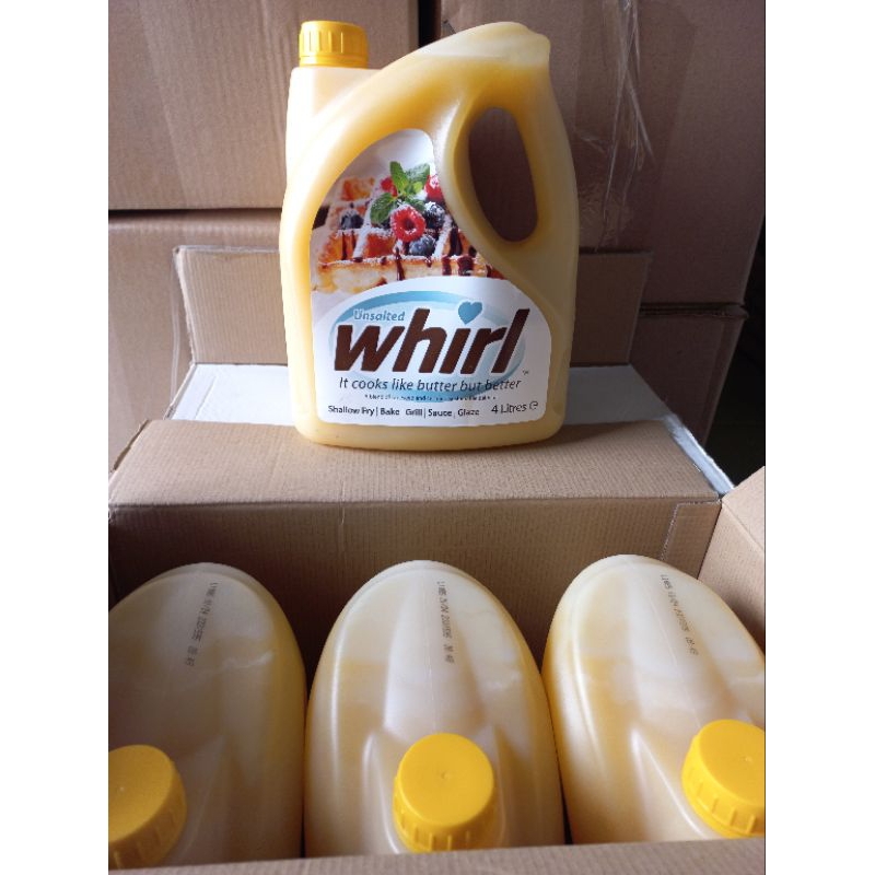 Can 4Lit Bơ lạt dạng lỏng Unsalt Whirl nhập khẩu Anh  làm bánh, chế biến thực phẩm ngon, tiện lợi
