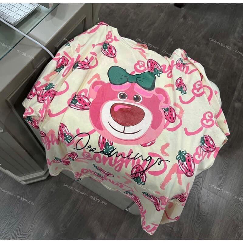 ÁO PHÔNG GẤU DÂU HỒNG