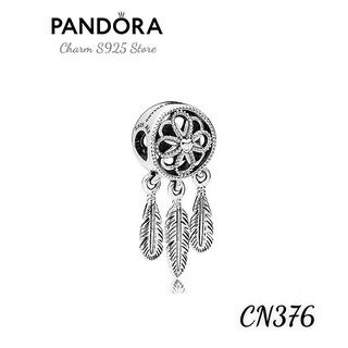 CHARM PAN ALE HOA LÁ TREO BA LÁ BẠC S925 THUẦN KHIẾT HÀNG CAO CẤP