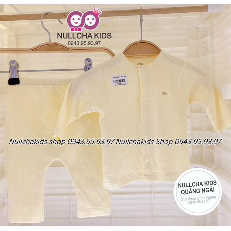 Bộ dài tay NOUS sơ sinh khuy giữa