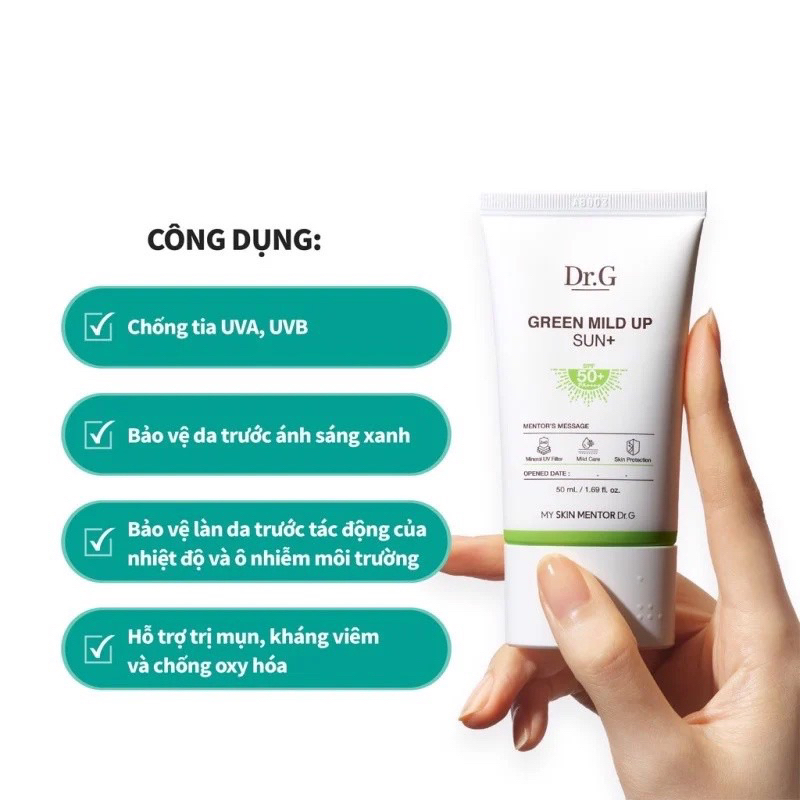 Kem chống nắng phổ rộng Dr.G