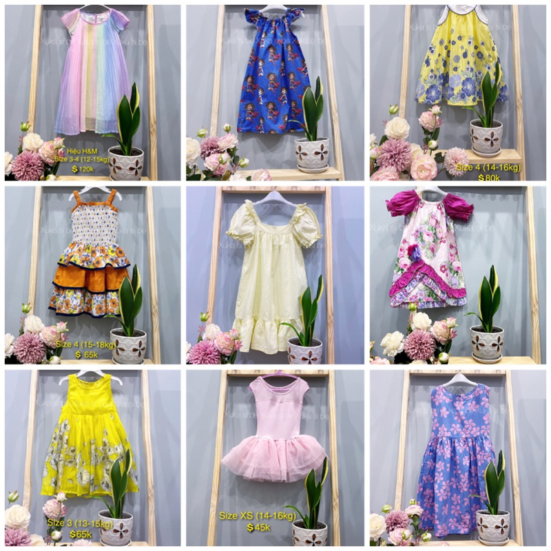 Đầm si tuyển cho bé gái. Đồ bé gái 2Hand