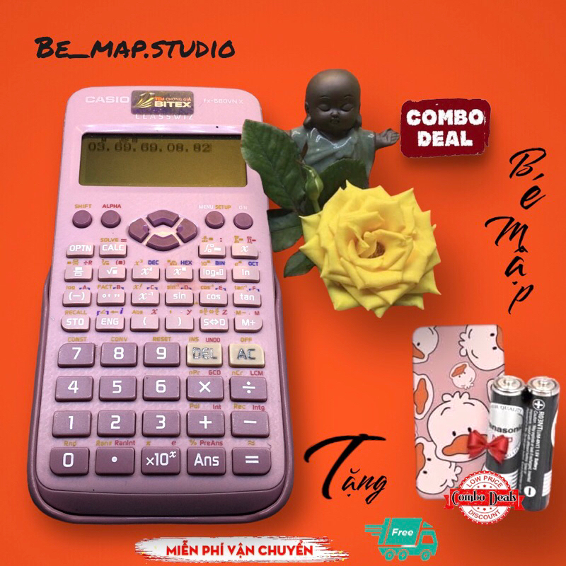 | Máy Tính Cầm Tay CASIO FX-580VNX Hồng CŨ Chính Hãng.