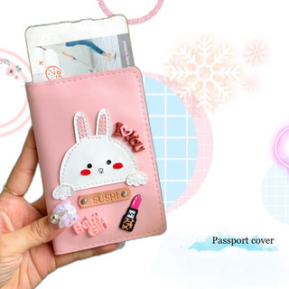 (Chat chốt tên-chọn màu) vỏ hộ chiếu thỏ CONY, thỏ trắng