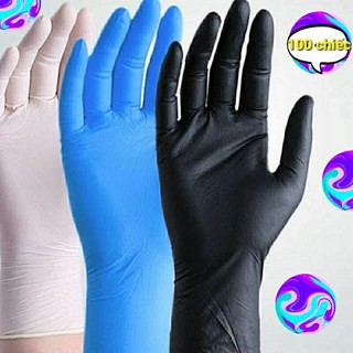 Găng tay cao su không bột Nitrile Trắng,Xanh,Đen đa năng