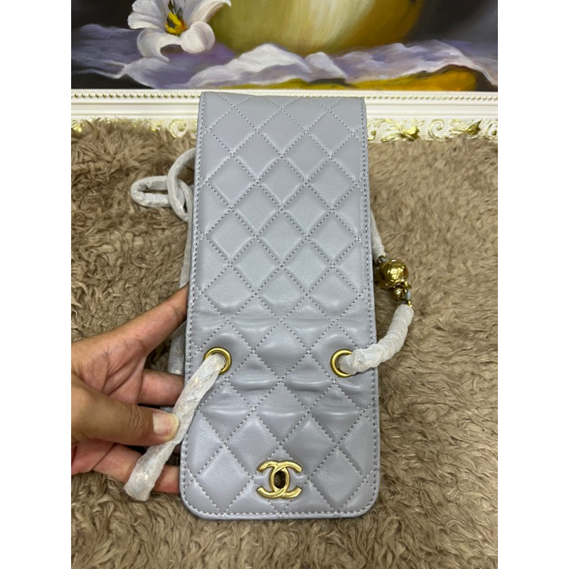 Túi xách đựng đt xám size 11