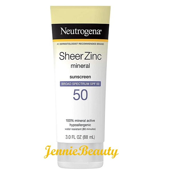 Kem chống nắng vật lý Neutrogena Sheer Zinc Dry Touch Sunscreen SPF 50 (88ml)