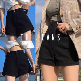 Quần short bò cạp cao quần đùi bò phong cách,ngố cạp cao