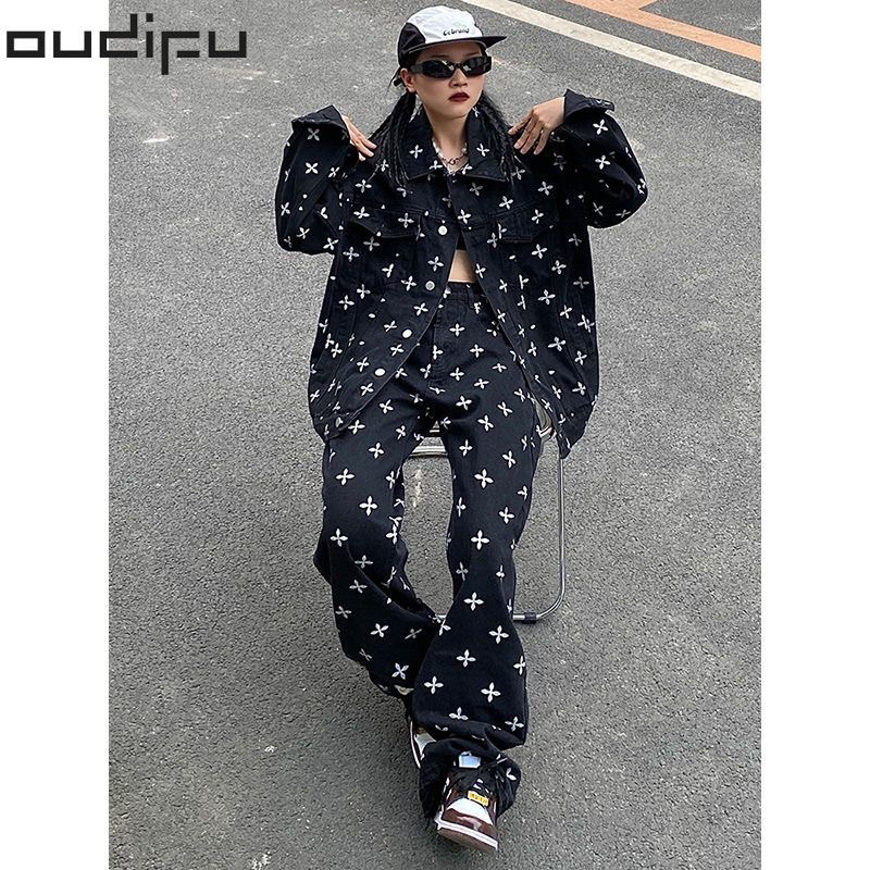 Set đồ denim SMFK màu đen cực chất NewArrrival 2023